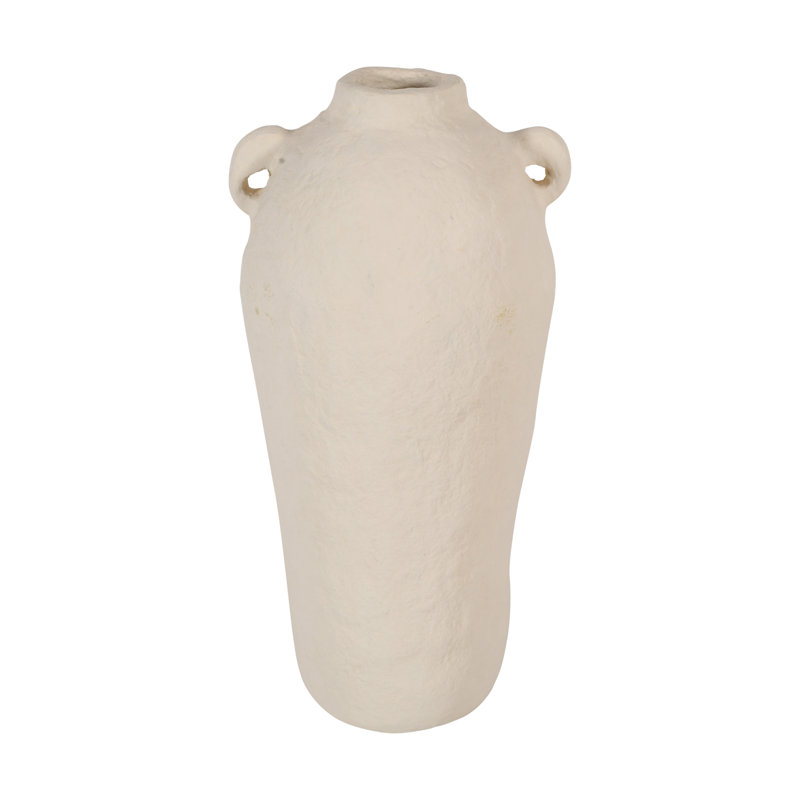 Amphora White Ceramic Water Resistant Table Vase