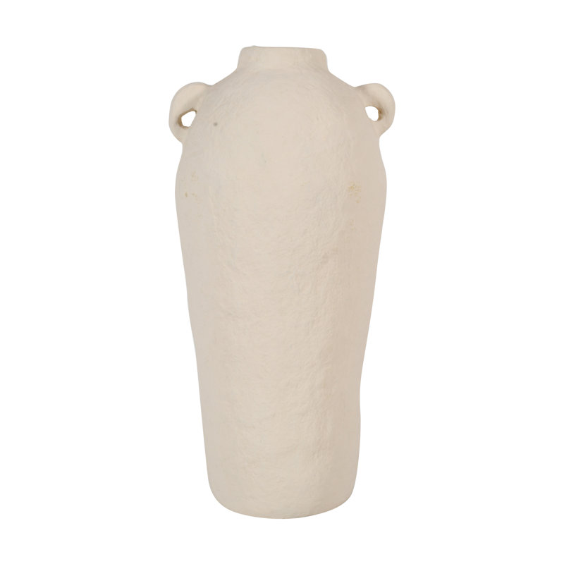 Amphora White Ceramic Water Resistant Table Vase