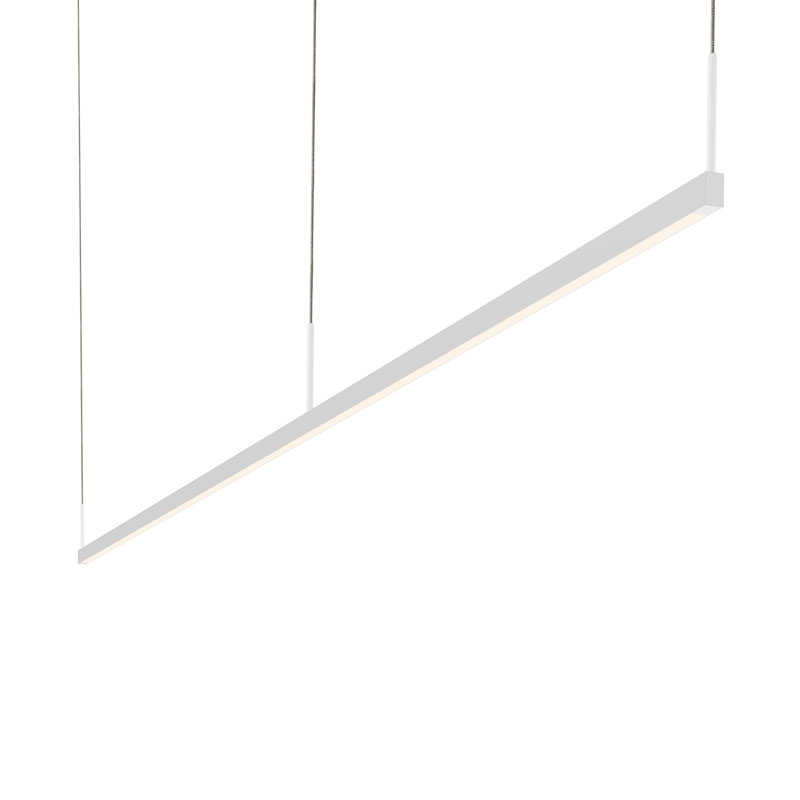 Satin Black 96-Inch Aluminum LED Pendant Light
