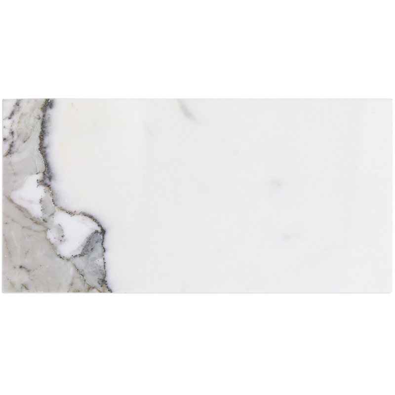 Calacatta 6" x 12" Glossy Marble Look Subway Tile