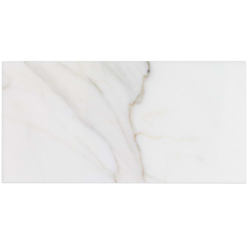 Calacatta 6" x 12" Glossy Marble Look Subway Tile