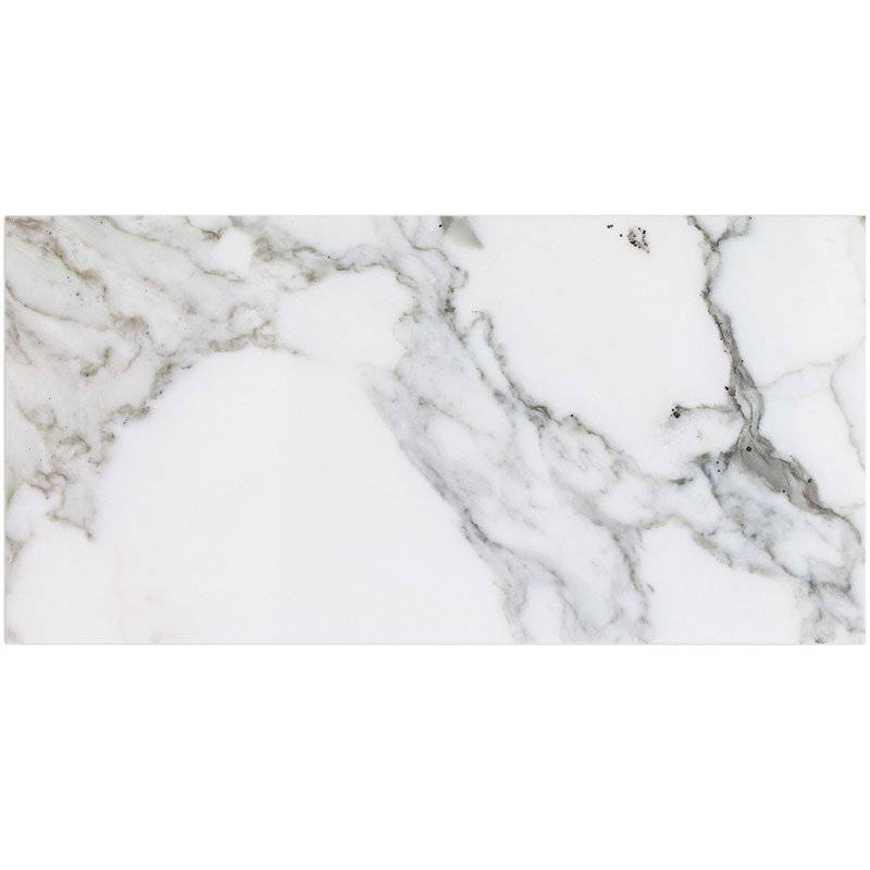 Calacatta 6" x 12" Glossy Marble Look Subway Tile