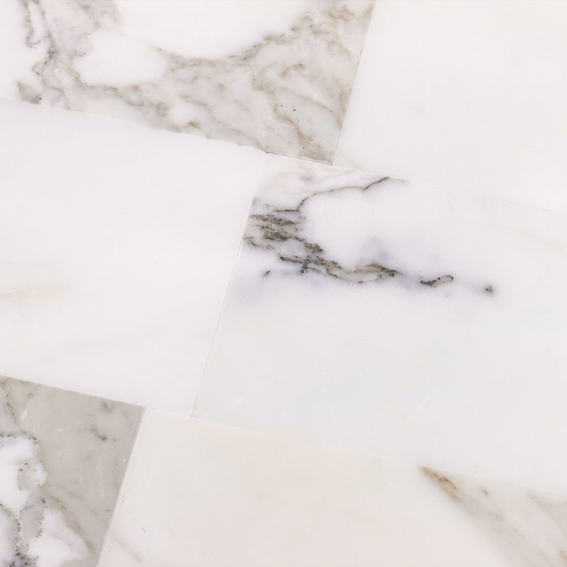 Calacatta 6" x 12" Glossy Marble Look Subway Tile