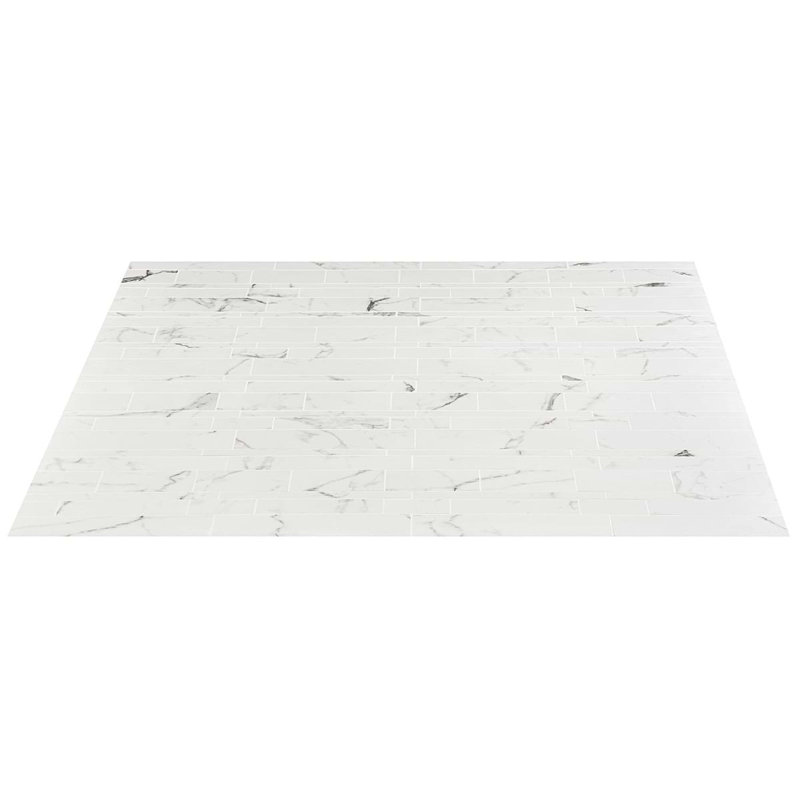 Saroshi Statuario Venato Matte Porcelain Marble Look Mosaic Tile