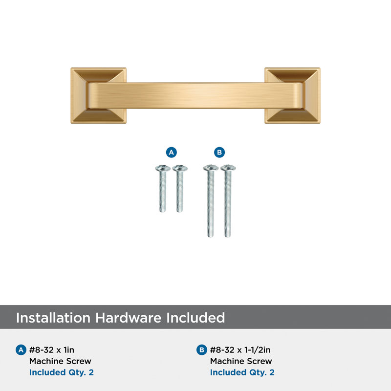 Champagne Bronze Traditional Cabinet Drawer Pull with Mounting Hardware