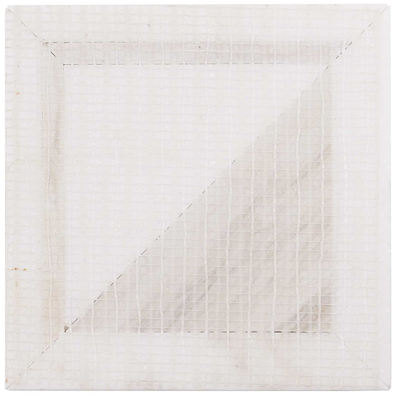 Beige and Cream 8.5" Porcelain Mosaic Tile with Marble Look