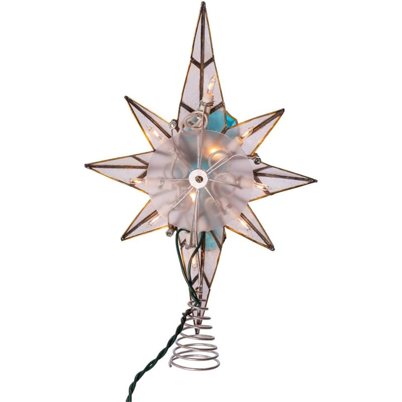 Blue and White Metal Seahorse Bethlehem Star Tree Topper
