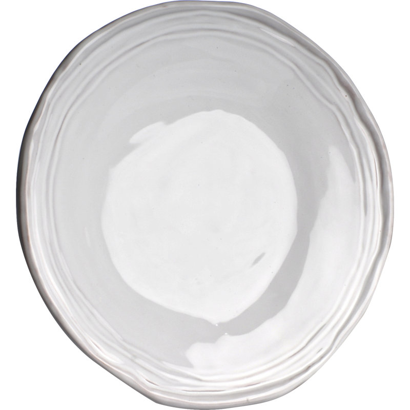 Casa Bianca 11.5'' White Handmade Ceramic Dinner Plate