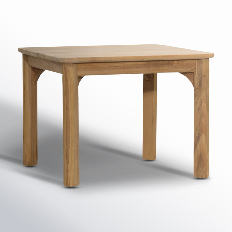 Natural Teak Square Outdoor Side Table