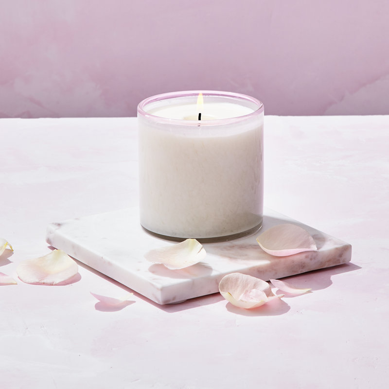 Blush Rose 6 oz Soy Wax Candle with Pink Pepper & Bergamot Notes