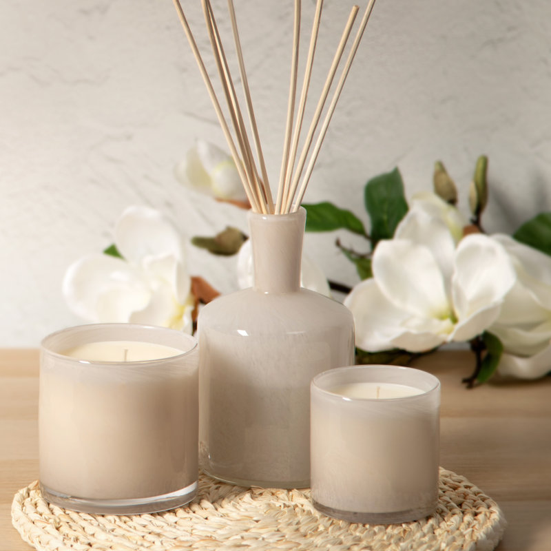 Classic White Soy Candle with Amber Scent