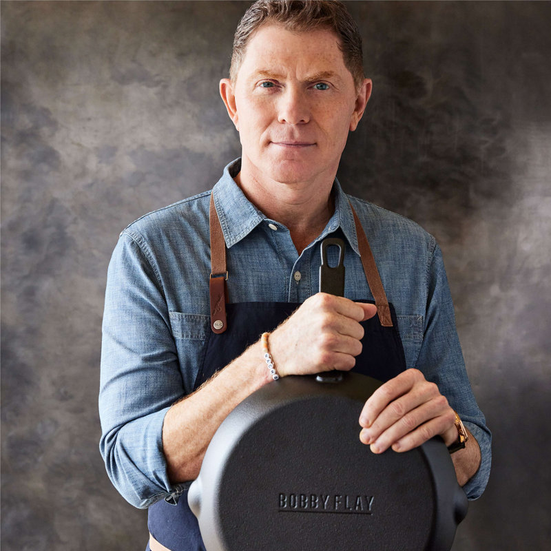 Black 12" Cast Iron Skillet with Helper Handle