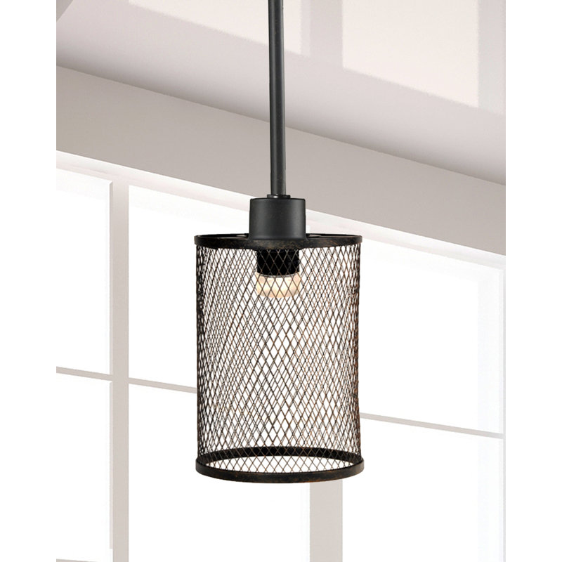 Ritchie Antique Bronze 54.5" LED Mini Pendant with Glass Shade