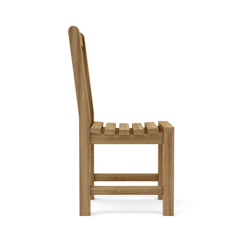 Braxton Teak Brown Armless Dining Side Chair