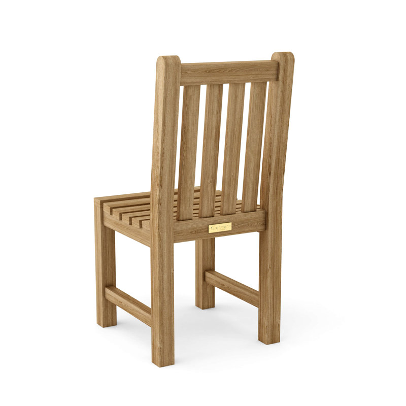 Braxton Teak Brown Armless Dining Side Chair
