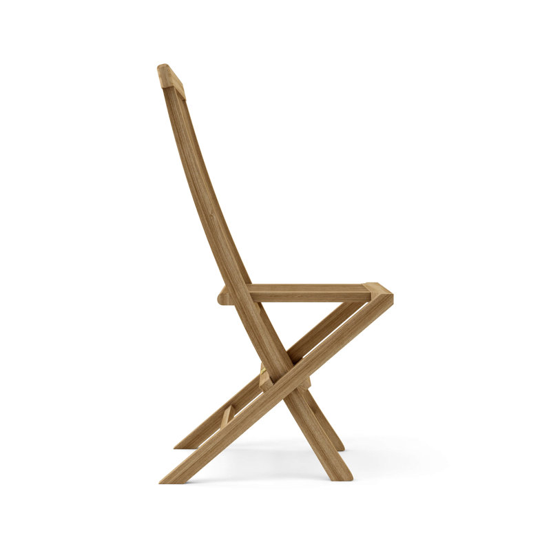 Bristol Natural Teak Armless Folding Outdoor Dining Chair