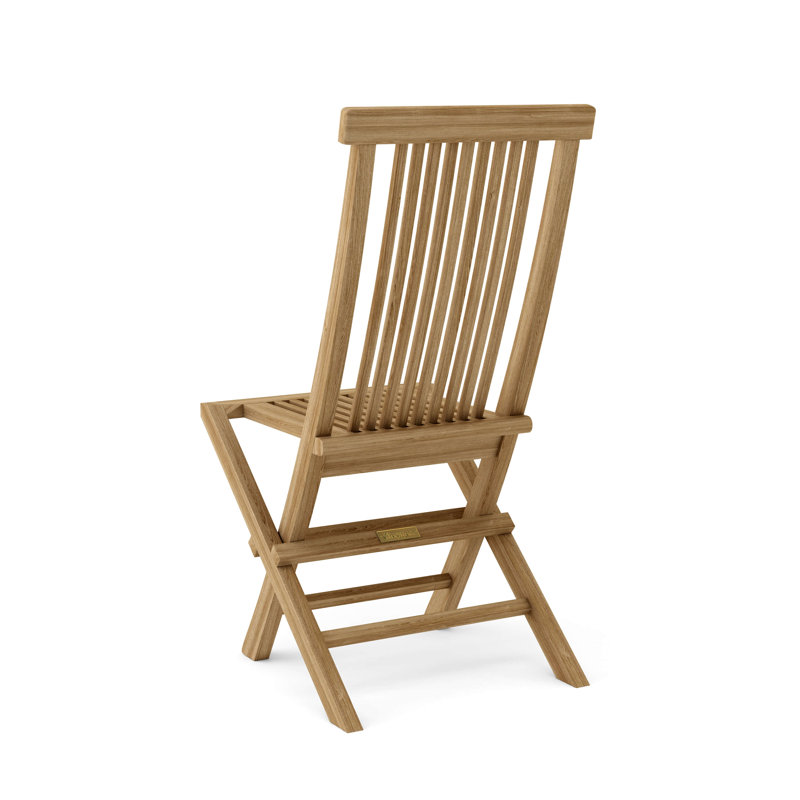 Bristol Natural Teak Armless Folding Outdoor Dining Chair