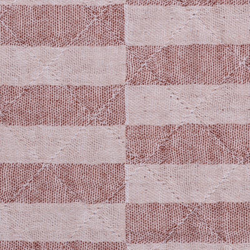 Maroon Stripe Quilted Muslin Cotton Changing Pad Cover