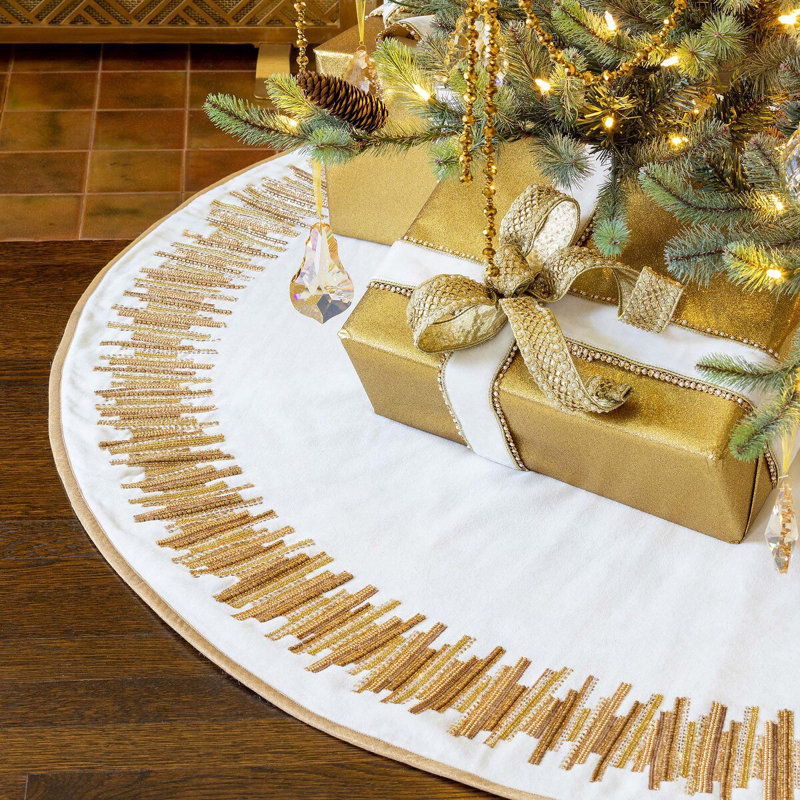 Golden Splendor Velvet and Cotton Tree Skirt