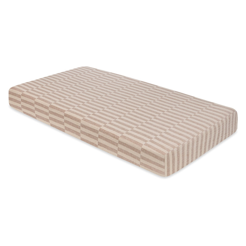 Organic Cotton Cocoa Stripe Muslin Crib Sheet