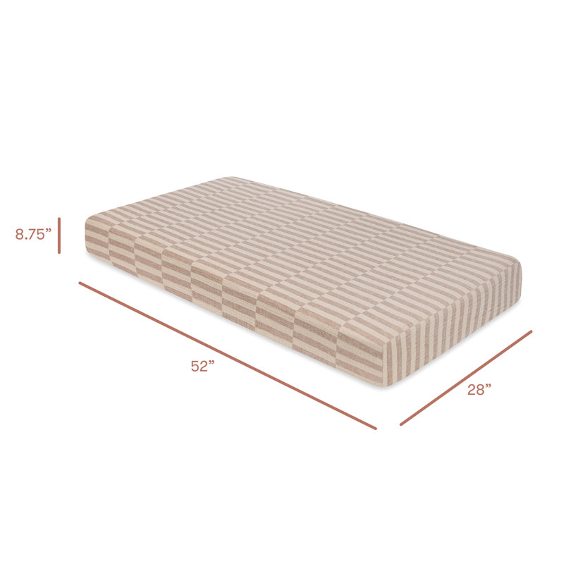 Organic Cotton Cocoa Stripe Muslin Crib Sheet