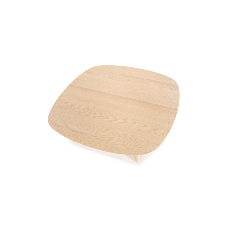 Natural Oak Low Profile Coffee Table with Varnished Finish