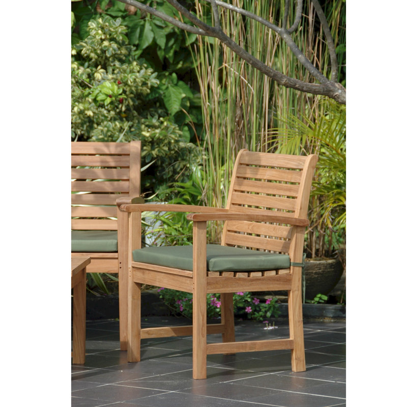 Chapman Beige Linen and Wood Classic Armchair