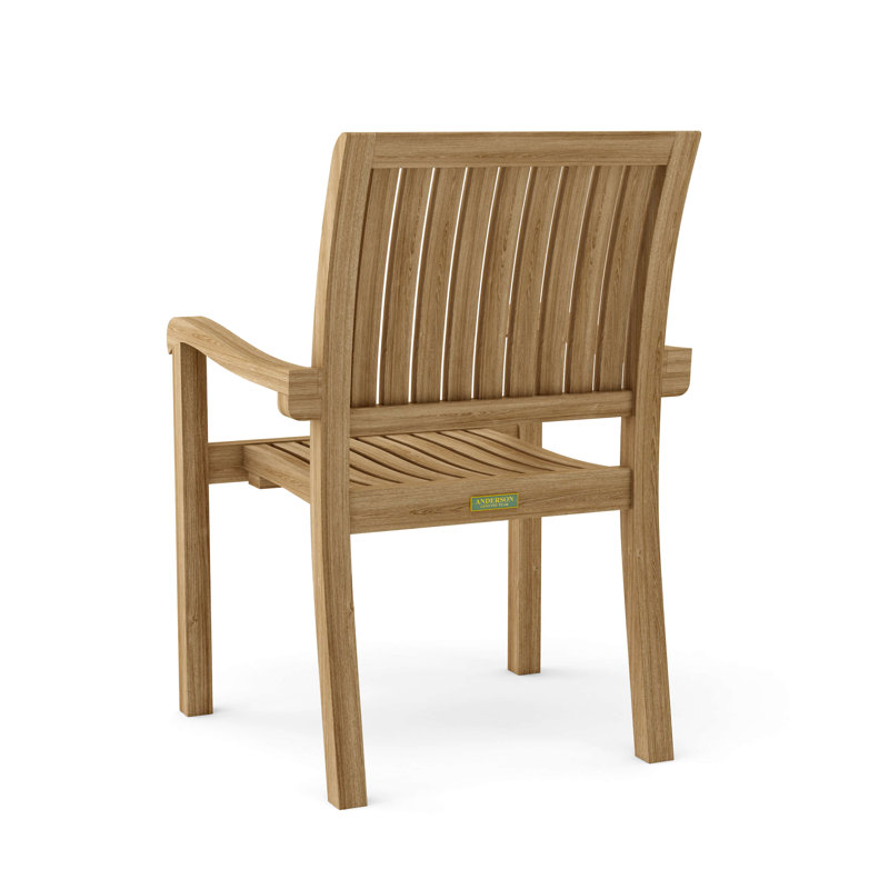 Aspen Teak Wood Stackable Outdoor Dining Armchair Set