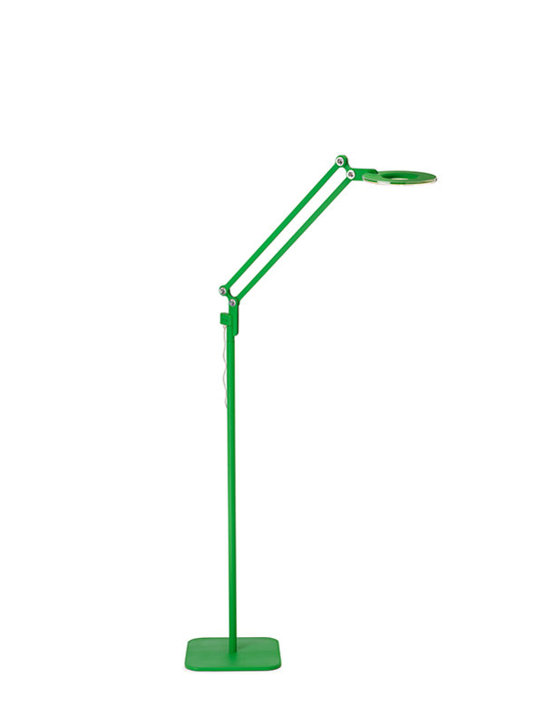 Edison Adjustable White Aluminum LED Task Floor Lamp