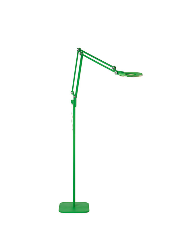 Edison Adjustable White Aluminum LED Task Floor Lamp