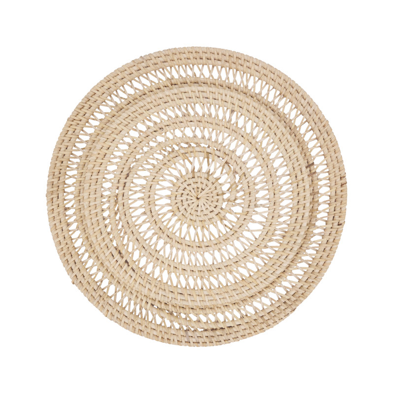 Natural Rattan Handwoven Charger Plates Set of 4