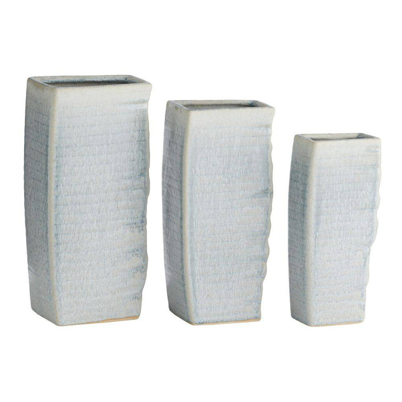 Handmade Icy Morn Ceramic Table Vase Set