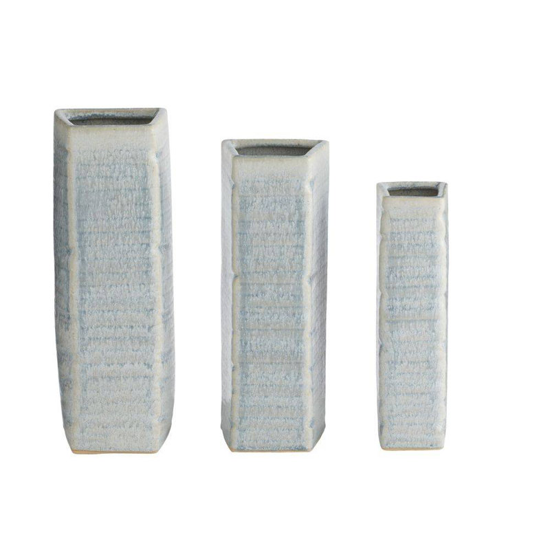 Handmade Icy Morn Ceramic Table Vase Set