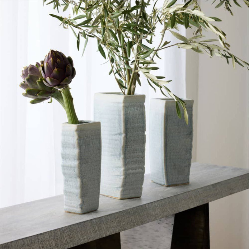 Handmade Icy Morn Ceramic Table Vase Set