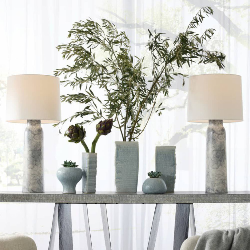 Handmade Icy Morn Ceramic Table Vase Set