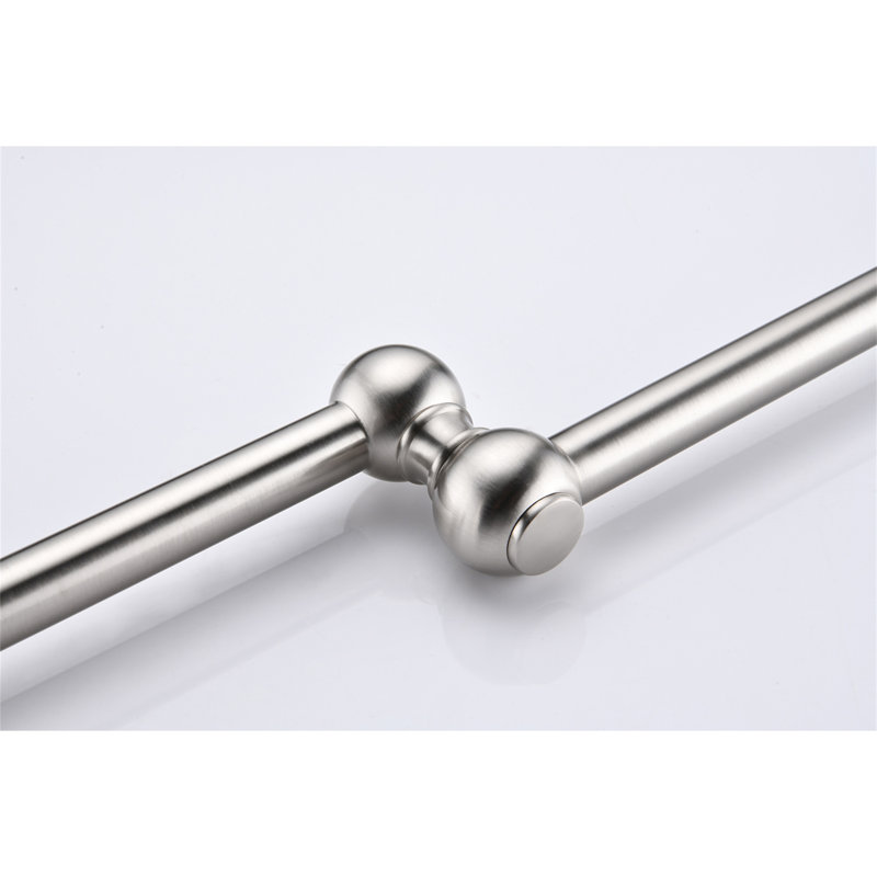 Brushed Nickel Dual-Arm Wall Mount Pot Filler Faucet