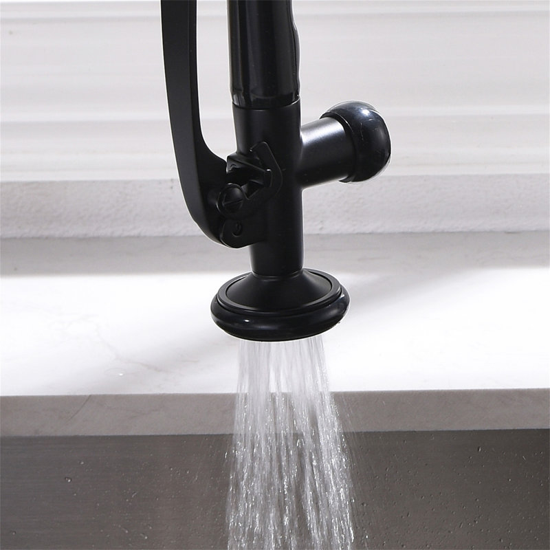 Commercial Brushed Nickel Pull Down Sprayer Kitchen Faucet