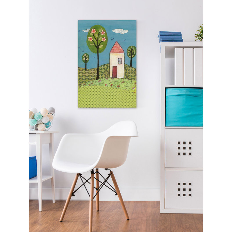 Little White House Landscape Canvas Art Print