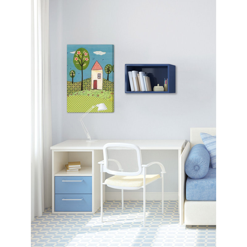 Little White House Landscape Canvas Art Print