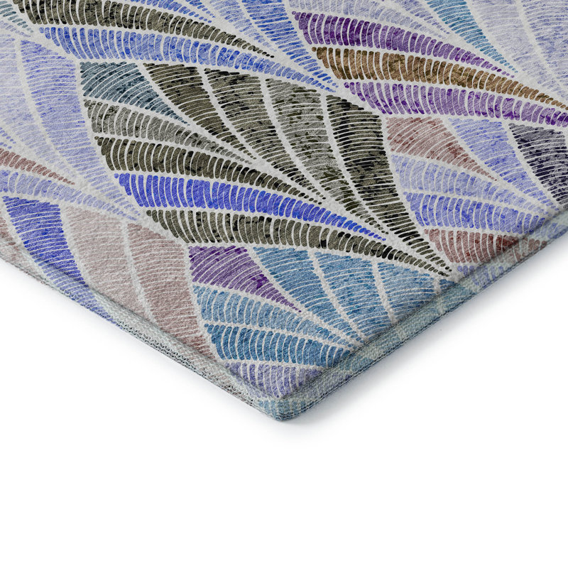 Premium Multicolor Microfiber Washable Rectangular Rug