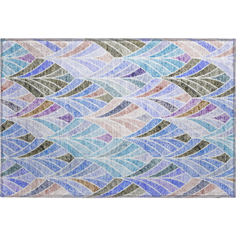 Premium Multicolor Microfiber Washable Rectangular Rug