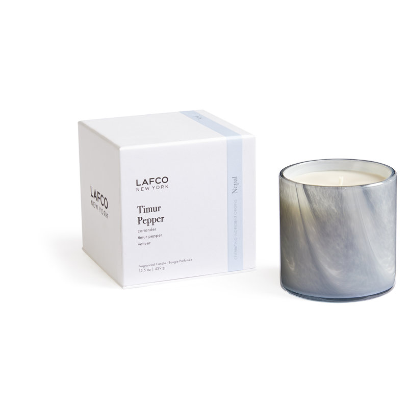 Timur Pepper Black Soy Candle in Handblown Glass, 15.5oz