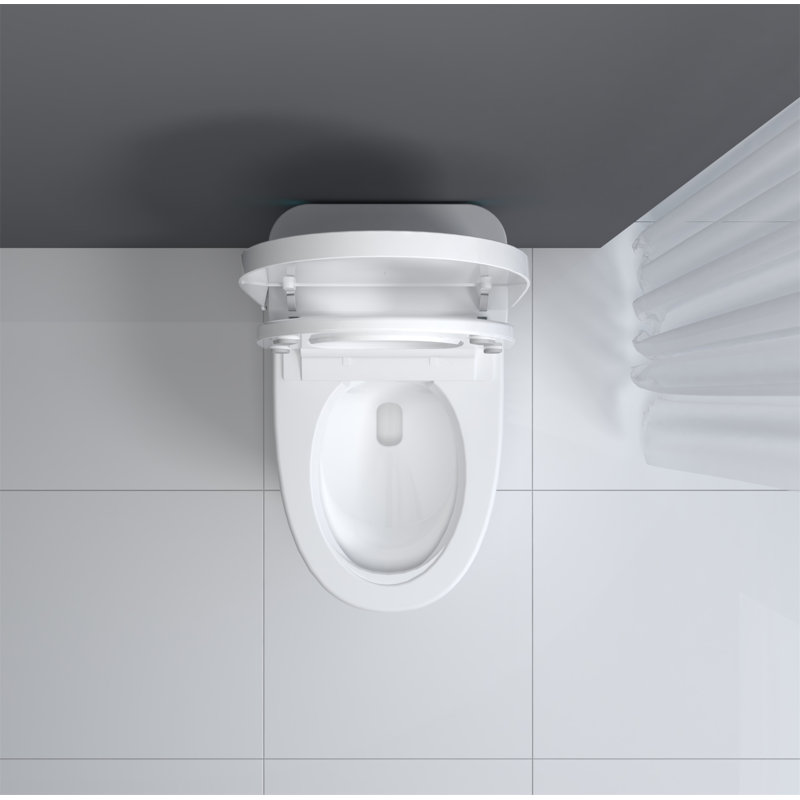 White High Efficiency Intelligent Smart Toilet with Heated Bidet Seat
