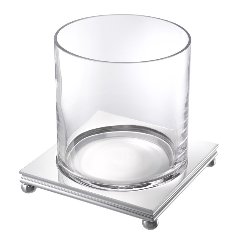 Vivian Brass Hurricane Candle Holder, 6.69"