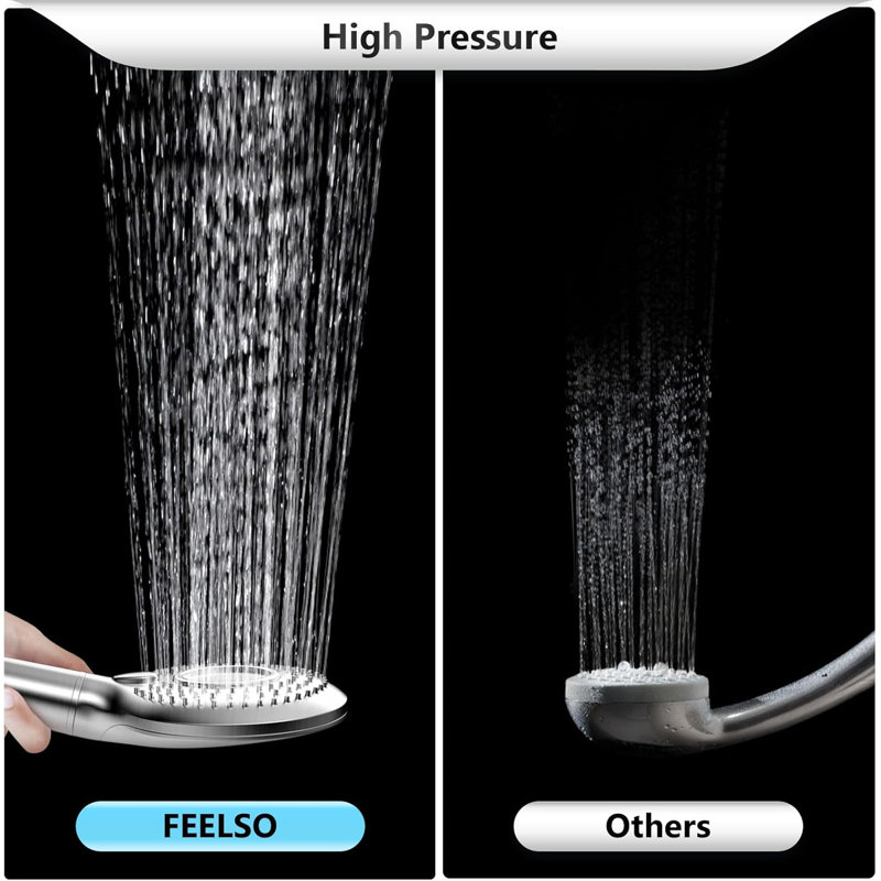 Brushed Nickel Handheld Filtered Shower Head with 3 Spray Modes