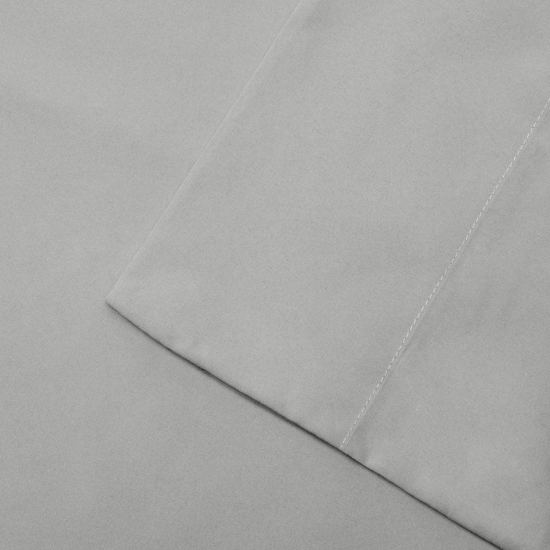 Gray Full Deep Pocket Cotton Polyester Microfiber Sheet Set