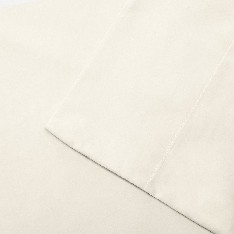 Ivory Full Deep Pocket Cotton Polyester Microfiber Sheet Set