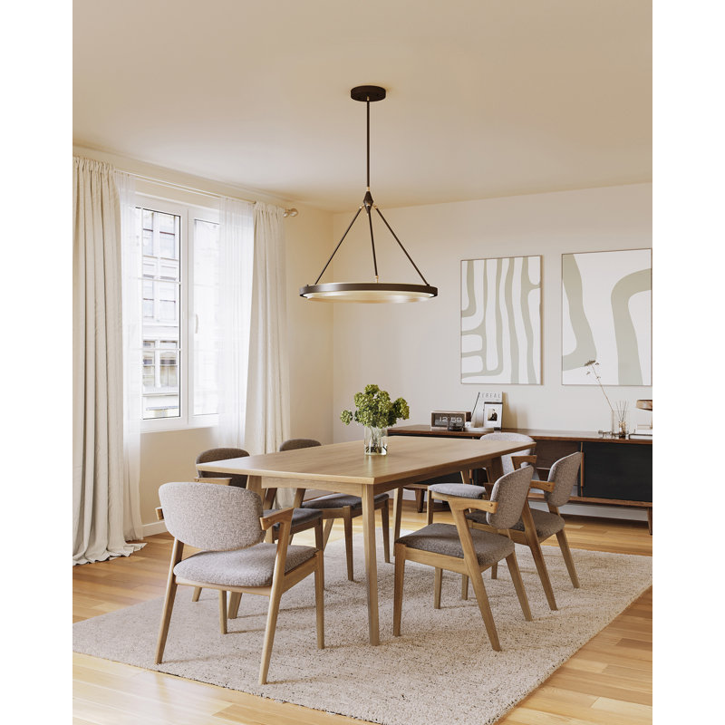 Duo Classic Black and Silver Shimmer LED Pendant Light