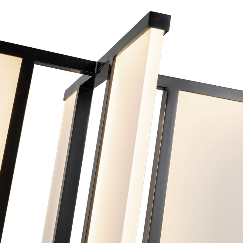 Urban Bronze Adjustable LED Table Lamp with Acrylic Panels