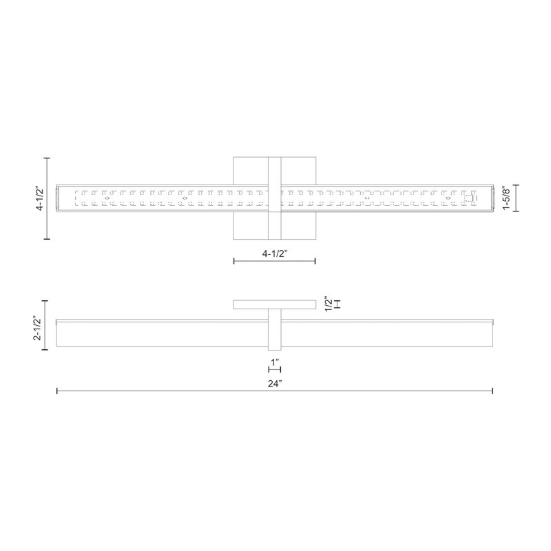 Camden Chrome 24" Dimmable LED Bath Bar